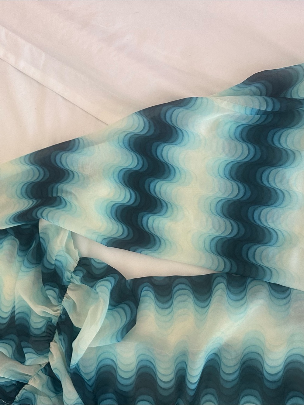 DEVON WINDSOR Rafa Robe aqua Tie-Front Coverup - Picture 6 of 9